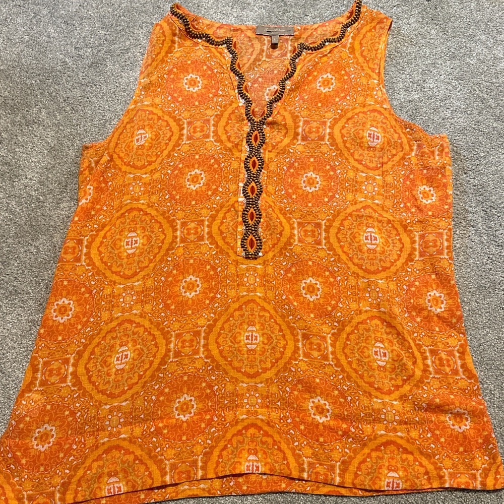Tommy Bahama Beaded Orange Tank